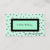 Die modische Visitenkarte des Mädchens Telefonnummerkarte (Rückseite)