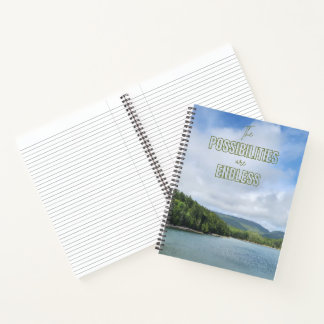 Die Möglichkeiten sind endloses Notebook Notizblock