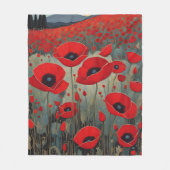 Die Mohnblumen Fleecedecke (Vorderseite)
