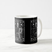 Die Moka Pot Kaffee Tarot Karte Kaffeetasse (VorderseiteRechts)