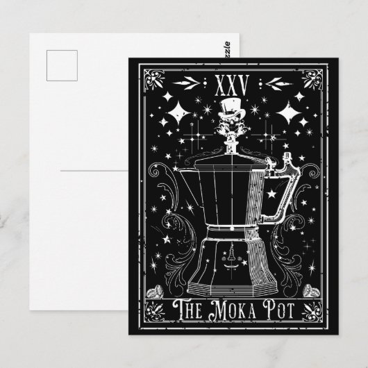 Die Moka Pot Tarot Card Postkarte (Vorne/Hinten)