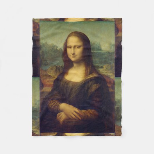 Die Mona Lisa durch Leonardo da Vinci Fleecedecke (Vorderseite)