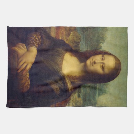 Die Mona Lisa durch Leonardo da Vinci Handtuch (Horizontal)