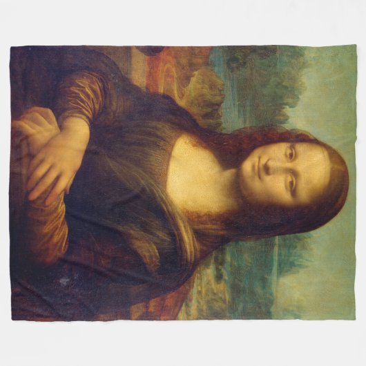 Die Mona Lisa Fleecedecke (Vorderseite (Horizontal))