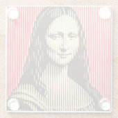 Die Mona Lisa im BAUHAUS-Stil Glasuntersetzer (Rückseite)