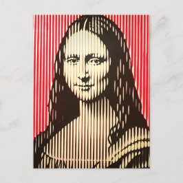 Die Mona Lisa im BAUHAUS-Stil Postkarte
