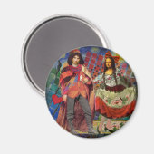 Die Mona Lisa in der Liebe Magnet (Vorderseite/Rückseite)