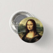 Die Mona Lisa Leonardo da Vinci Button (Vorne & Hinten)