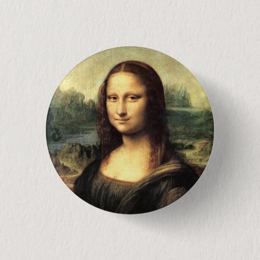 Die Mona Lisa Leonardo da Vinci Button (Vorderseite)