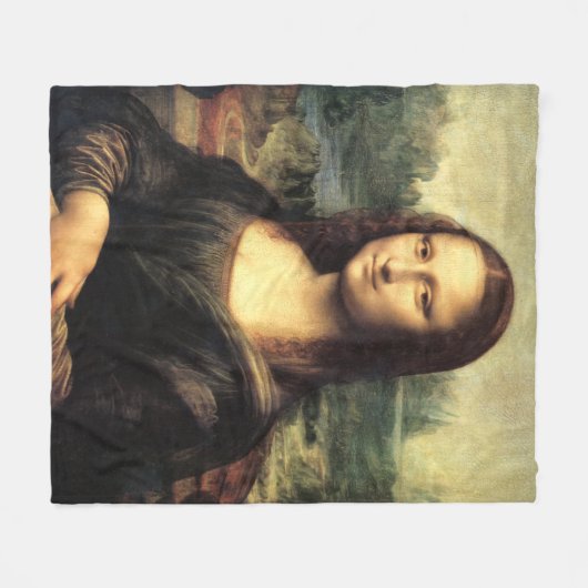 Die Mona Lisa Leonardo da Vinci Fleecedecke (Vorderseite (Horizontal))