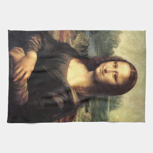Die Mona Lisa Leonardo da Vinci Geschirrtuch (Horizontal)
