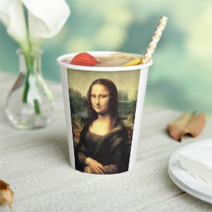 Die Mona Lisa Leonardo da Vinci Pappbecher