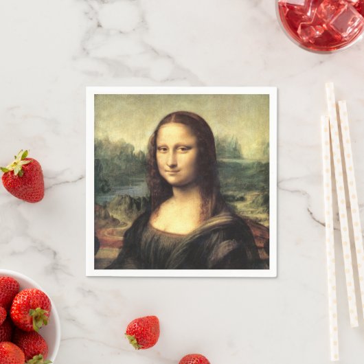 Die Mona Lisa Leonardo da Vinci Serviette (Beispiel)