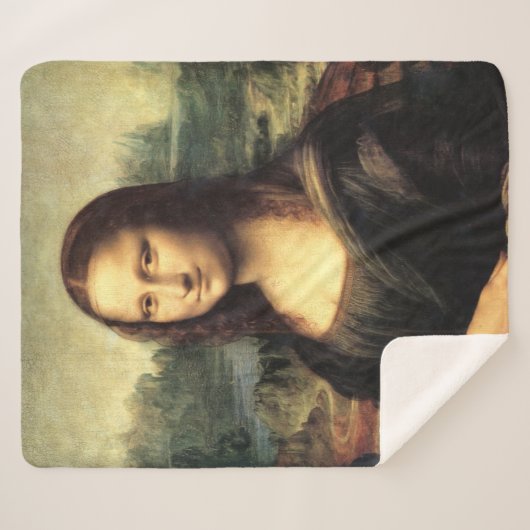 Die Mona Lisa Leonardo da Vinci Sherpadecke (Vorderseite (Horizontal))