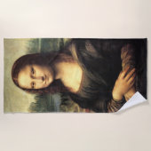Die Mona Lisa Leonardo da Vinci Strandtuch (Vorderseite)