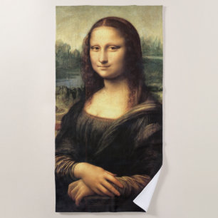 Die Mona Lisa Leonardo da Vinci Strandtuch