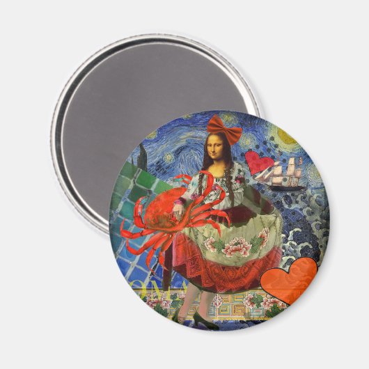 Die Mona Lisa Magnet (Vorderseite/Rückseite)