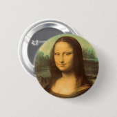 Die Mona Lisa von Leonardo da Vinci Button (Vorne & Hinten)