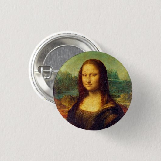 Die Mona Lisa von Leonardo Da Vinci Button (Vorne & Hinten)