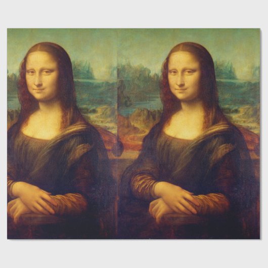 Die Mona Lisa von Leonardo Da Vinci Geschenkpapier (Flach)