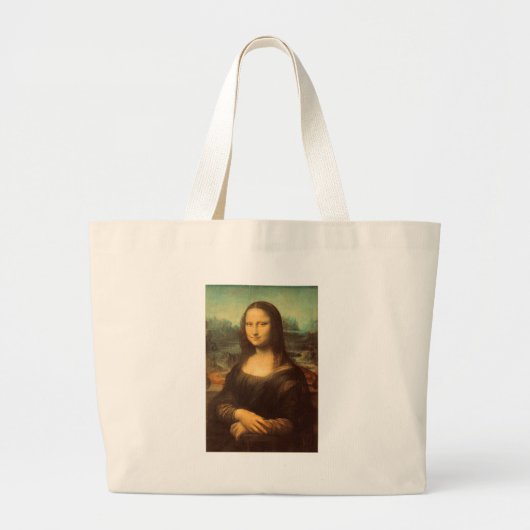 Die Mona Lisa von Leonardo da Vinci Jumbo Stoffbeutel (Vorne)