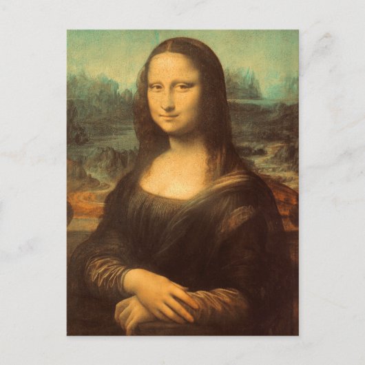 Die Mona Lisa von Leonardo da Vinci Postkarte (Vorderseite)