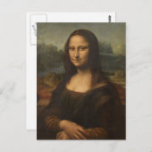 Die Mona Lisa von Leonardo da Vinci Postkarte (Vorne/Hinten)