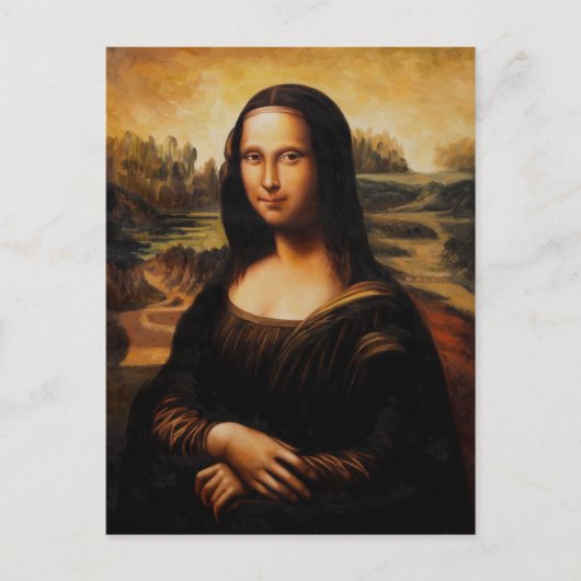 Die Mona Lisa von Leonardo Da Vinci Postkarte (Vorderseite)