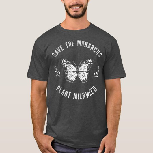 Die Monarchen-Pflanze Milkweed Butterflies gerette T-Shirt (Vorderseite)