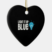 Die monatliche Unterstützung für Autismus leuchtet Keramik Ornament (Rechts)