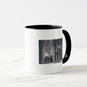 Die Mönche, die König mit bedecken, drapieren Tasse (VorderseiteRechts)