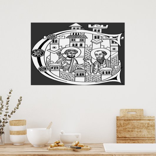 Die Mönche von Kells Poster (Küche)