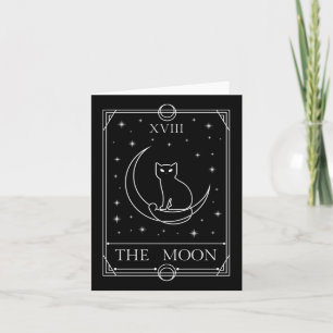 Die Mond Tarot Card Black Cat Hexe Occult Magie Karte