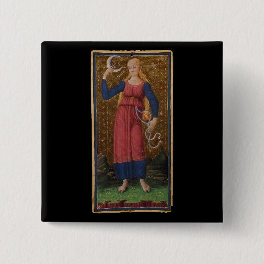 Die Mond-Tarot-Karte Button (Vorderseite)
