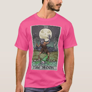 Die Mond Tarot Karte Halloween Werwolf Gothic Hexe T-Shirt