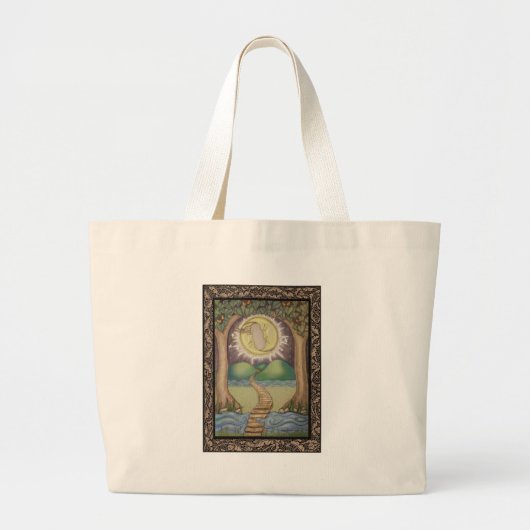 Die Mond-Tarot-Karte Jumbo Stoffbeutel (Vorne)