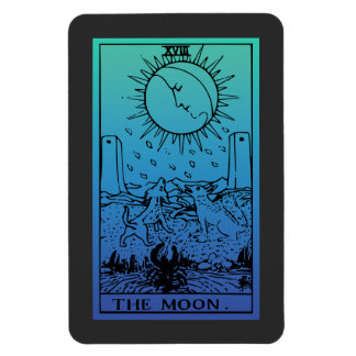 Die Mond-Tarot-Karte zeigt das Magnet