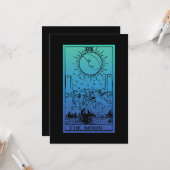 Die Mond-Tarot-Karte zeigt die Grußkarte Karte (Vorderseite/Rückseite Beispiel)