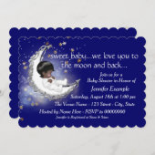 Die Mond- und Rückendusche Einladung (Vorne/Hinten)