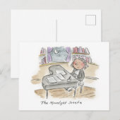 Die Mondlichtsonata, Ludwig Van Beethoven Postkarte (Vorne/Hinten)