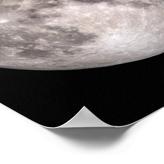 Die Mondnähe (Mondlandschaft) Poster (Ecke)