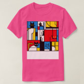Die mondrianischen Katzen von Tobe Fonseca T-Shirt (Design vorne)