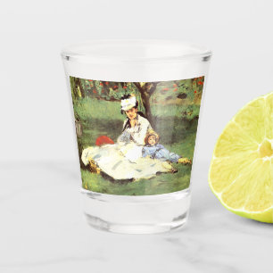 Die Monet-Familie in ihrem Garten Edouard Manet Schnapsglas