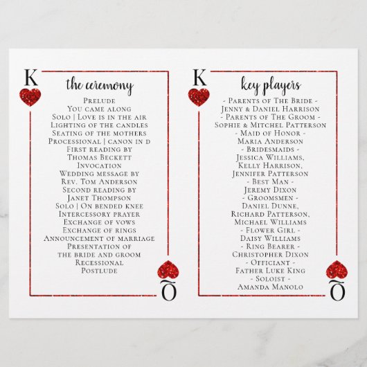 Die Mongram Playing Card Wedding Collection (Rückseite)