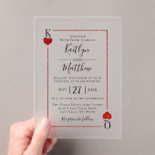 Die Mongram Playing Card Wedding Collection Acryleinladungen (Insitu (Handheld))