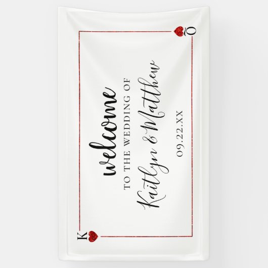 Die Mongram Playing Card Wedding Collection Banner (Vertikal)