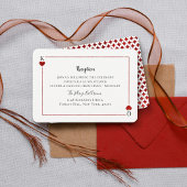 Die Mongram Playing Card Wedding Collection Begleitkarte