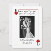 Die Mongram Playing Card Wedding Collection Dankeskarte (Vorderseite)