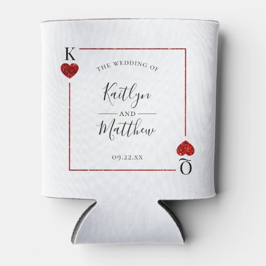 Die Mongram Playing Card Wedding Collection Dosenkühler (Vorderseite)