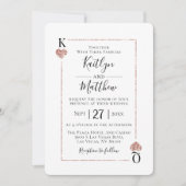 Die Mongram Playing Card Wedding Collection Einladung (Vorderseite)